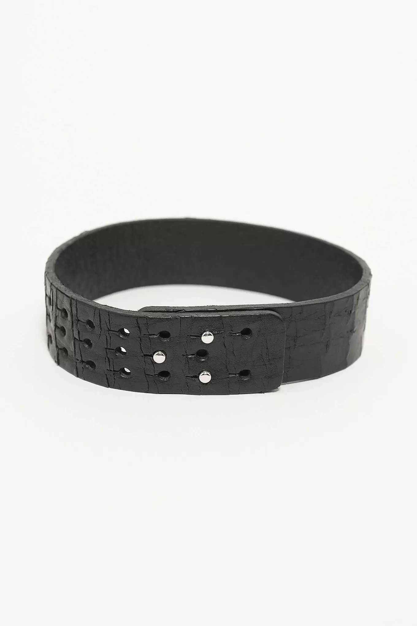 3 Cm Choker Laser Crack Sort Læder^Our Legacy Store