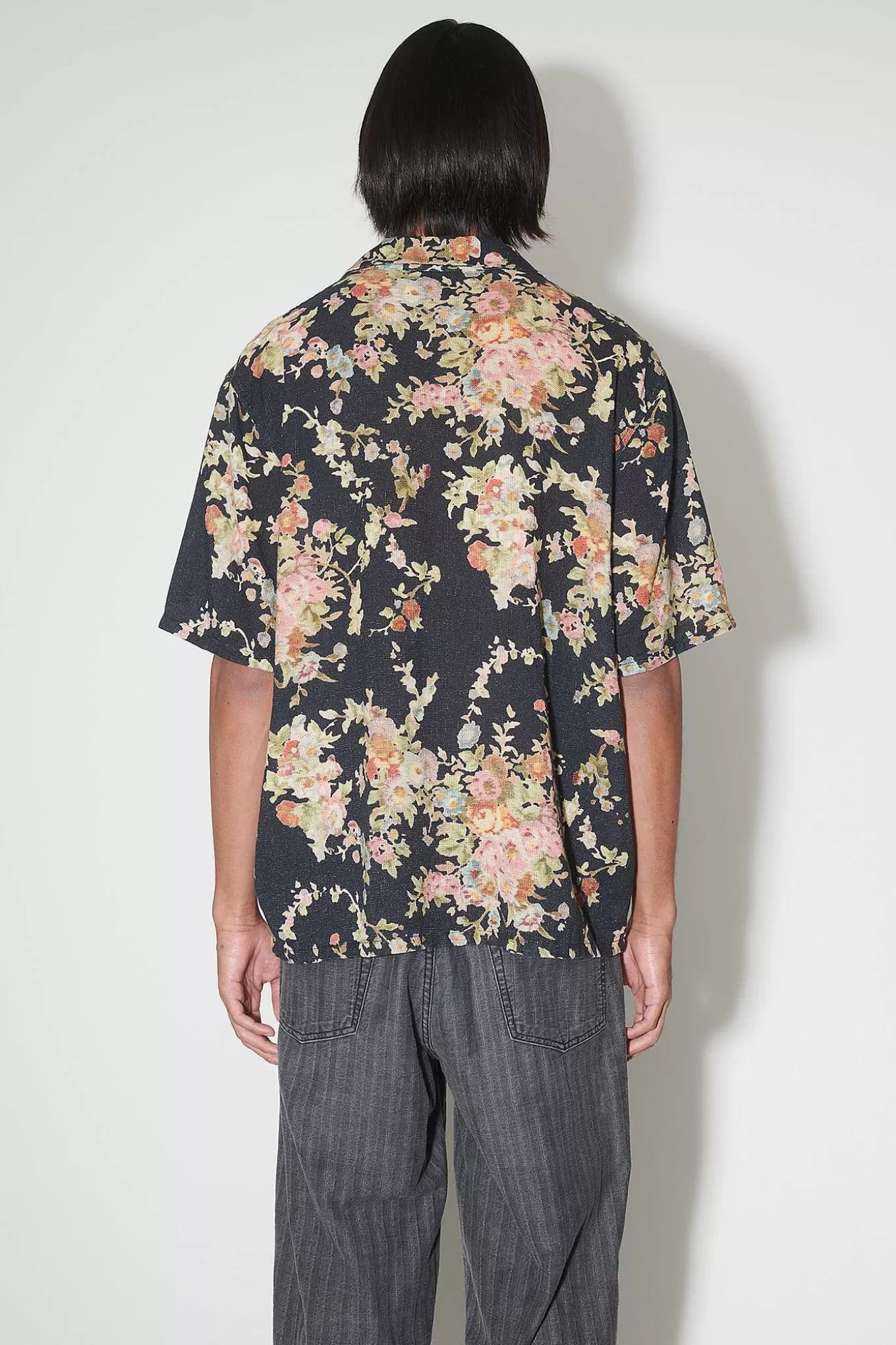 Aeldre Skjorte Kortaermet Sort Blomstertapet Print^Our Legacy Online