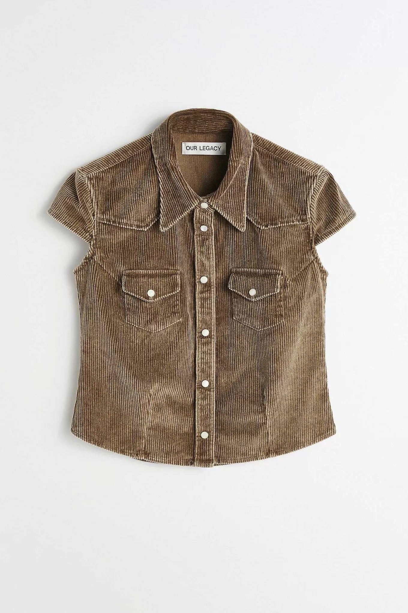 Daisy Shirt Shortsleeve Brown Enzyme Cord^Our Legacy New