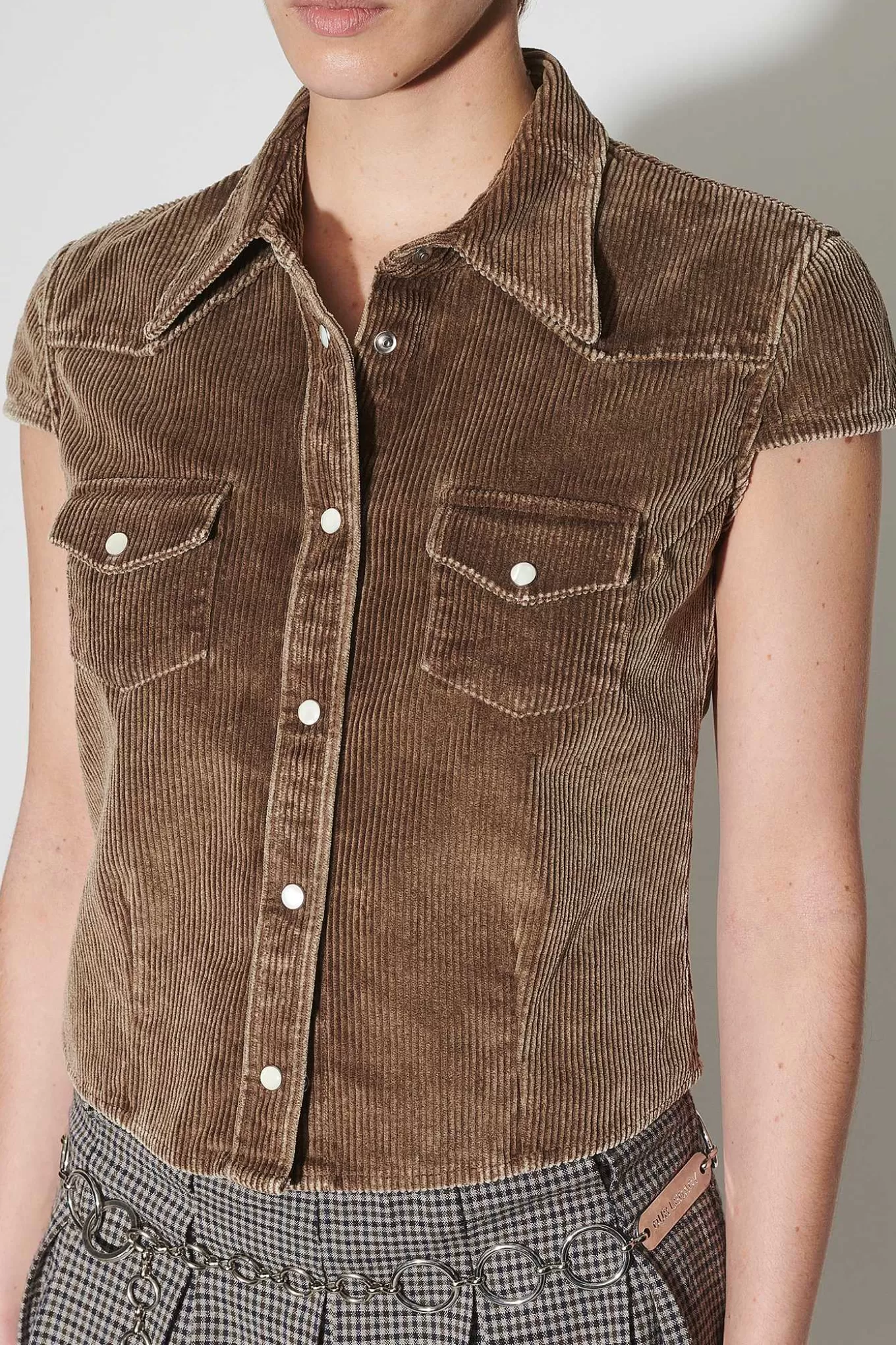 Daisy Shirt Shortsleeve Brown Enzyme Cord^Our Legacy New